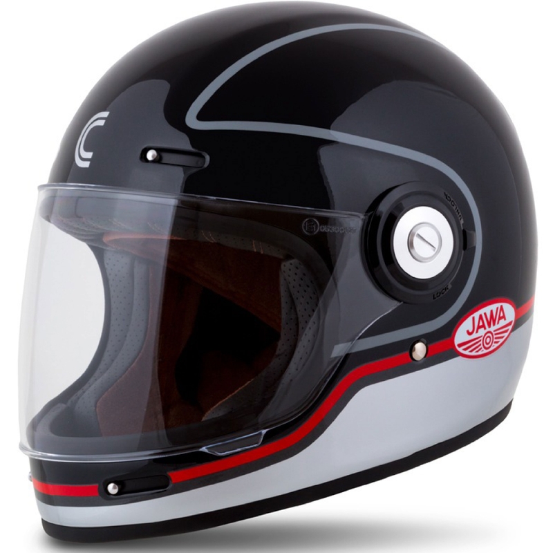 Cassida Fibre Jawa Sport integraalhelm voor motorfietsen, zwart-zilver-rood 2 - II. kwaliteit
