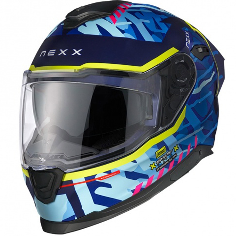 Integraal motorhelm Nexx Y.100R Urbangram donkerblauw uitverkoop - II. kwaliteit