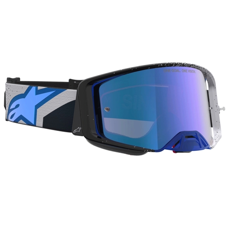 Alpinestars Supertech Hiten motorcrossbril zwart-blauw