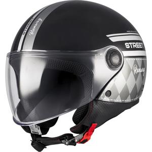 Open motorhelm MT Street S Runway B2 zwart-grijs - II. kwaliteit