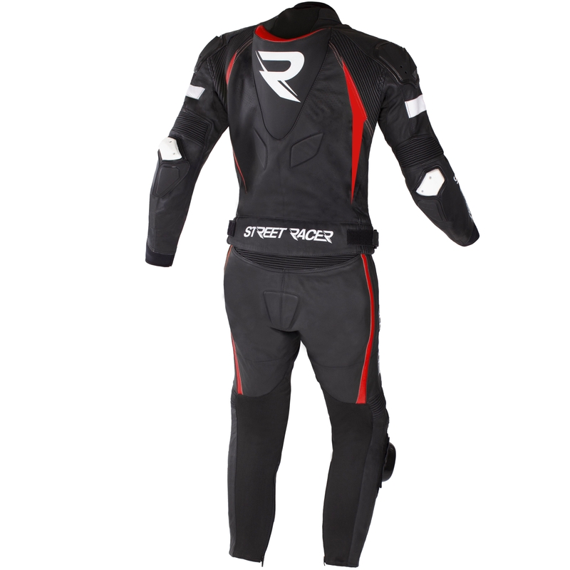 Street Racer Fast Track 2.1 leren motorpak zwart-rood - II. kwaliteit