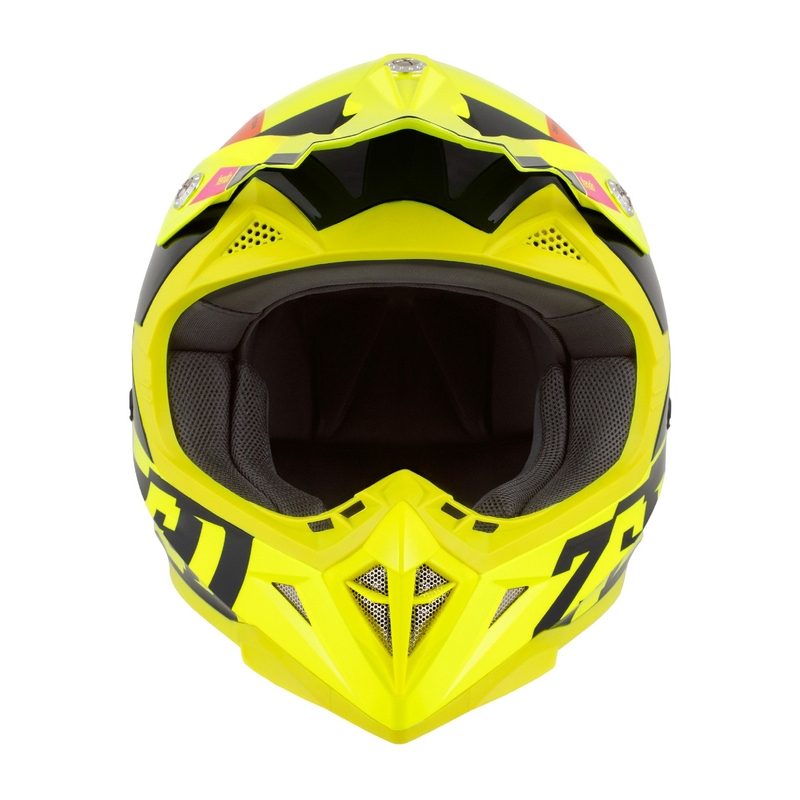 Kinder motorcrosshelm ZED X1.9 Tendo fluo geel-roze-oranje-zwart - II. kwaliteit