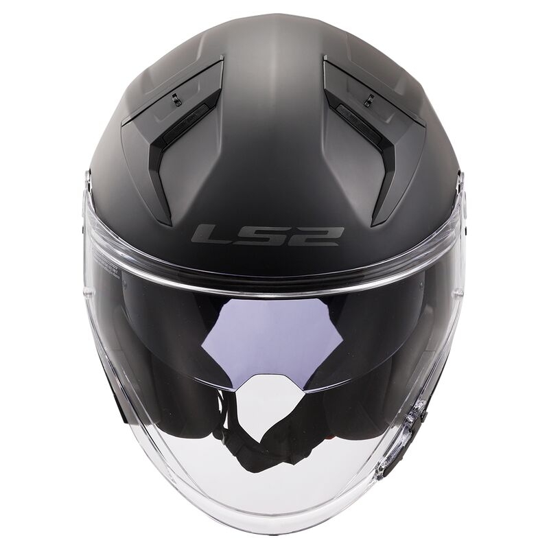 Open Motorfietshelm LS2 OF603 Infinity II Solid Black Matte - II. kwaliteit