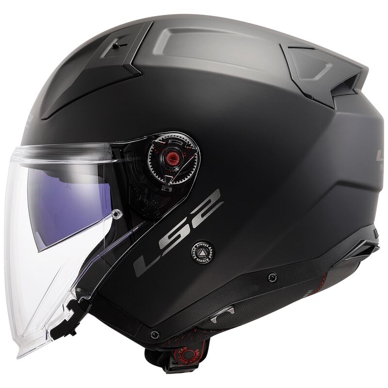 Open Motorfietshelm LS2 OF603 Infinity II Solid Black Matte - II. kwaliteit