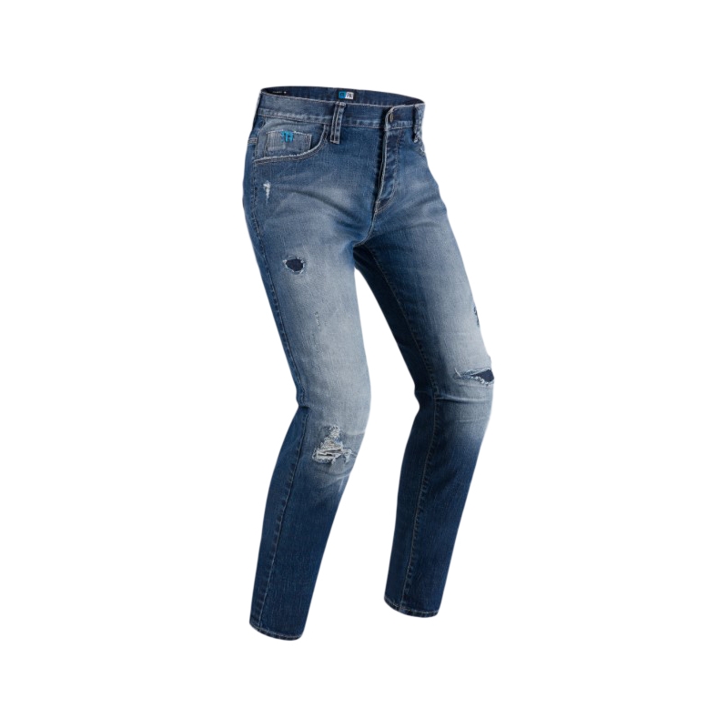 PMJ Street blauwe motorjeans uitverkoop - II. kwaliteit