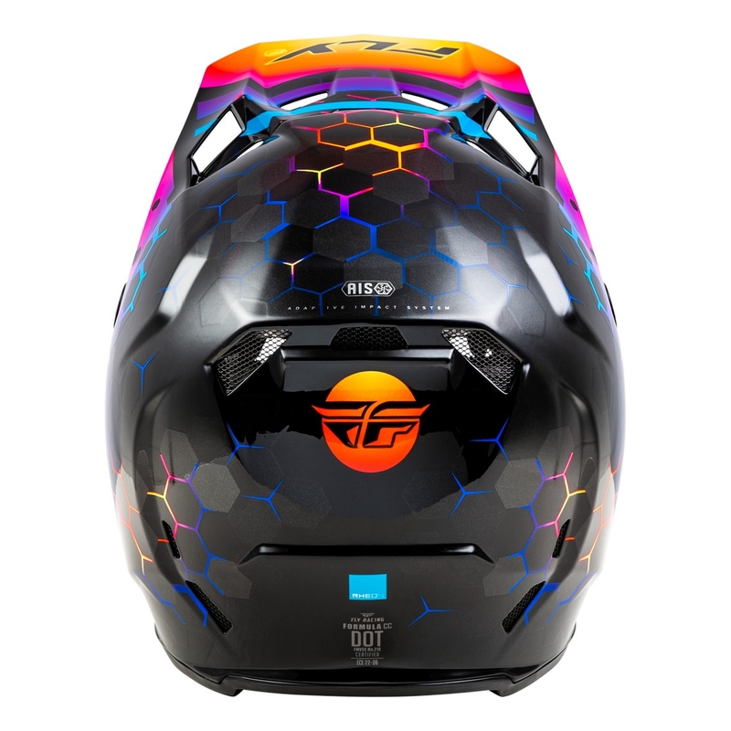 Motorcrosshelm FLY Racing Formula CC Tektonic zwart-geel-roze - II. kwaliteit