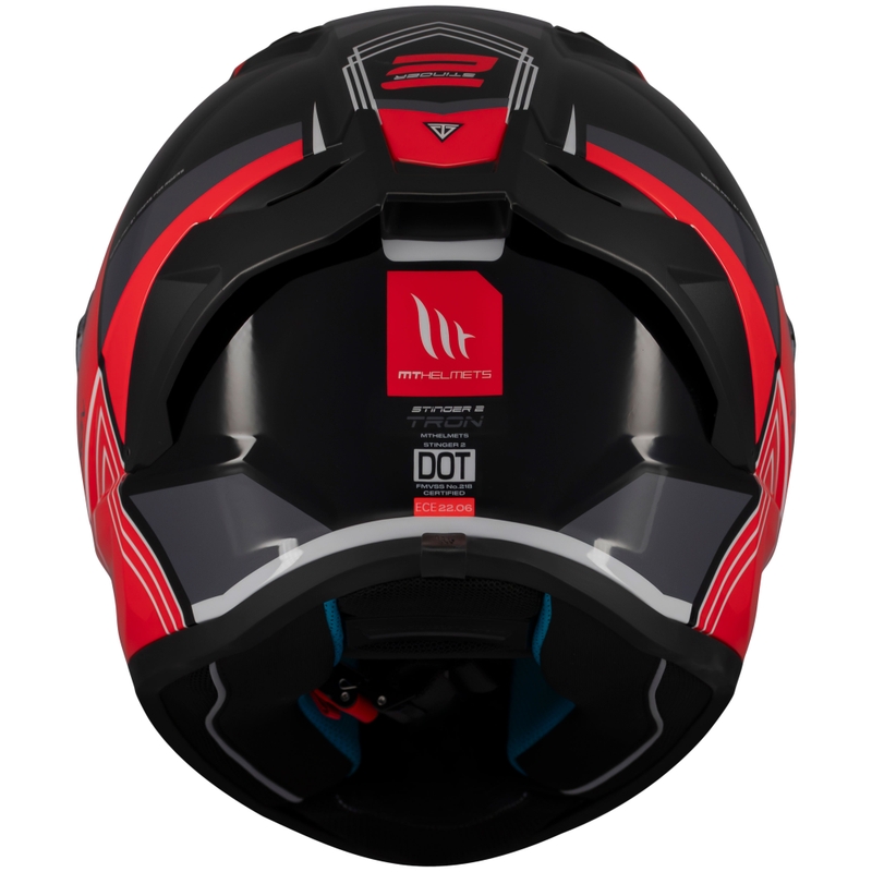 MT Stinger 2 Tron integraal motorhelm zwart-rood-grijs - II. kwaliteit