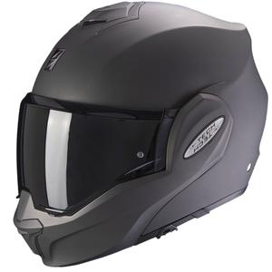 Opvouwbare motorhelm Scorpion EXO-TECH EVO Solid mat antraciet - II. kwaliteit