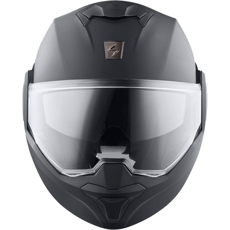 Opvouwbare motorhelm Scorpion EXO-TECH EVO Solid mat antraciet - II. kwaliteit