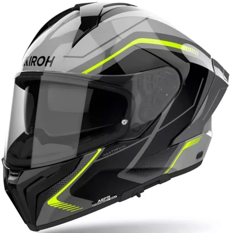 Airoh MATRYX Wide integraal motorhelm zwart-grijs-geel