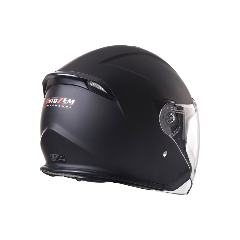 Open motorhelm Street Racer SR 01 MotoZem Performance zwart uitverkoop