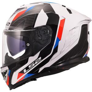Integraal motorhelm LS2 FF818 Storm III Sports glanzend wit-blauw-rood - II. kwaliteit