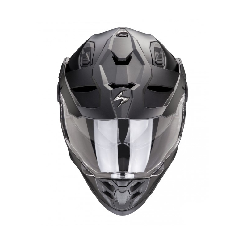 Enduro motorhelm SCORPION ADF-9000 AIR Massief parelzwart mat - II. kwaliteit