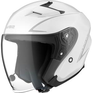 Open motorhelm SENA Outstar S glanzend wit - II. kwaliteit