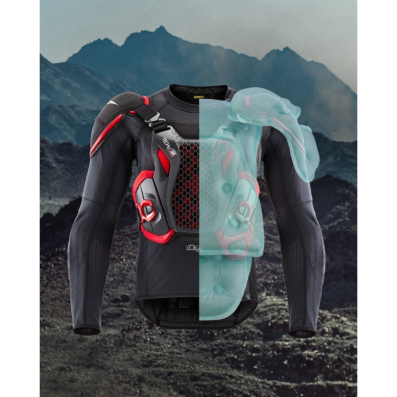 Alpinestars TECH-AIR®OFF-ROAD systeem airbag vest zwart-rood 2 - II. kwaliteit
