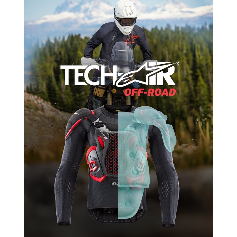 Alpinestars TECH-AIR®OFF-ROAD systeem airbag vest zwart-rood 2 - II. kwaliteit