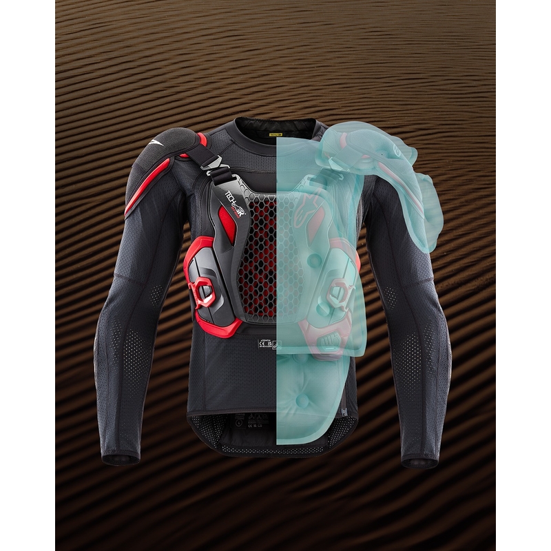 Alpinestars TECH-AIR®OFF-ROAD systeem airbag vest zwart-rood 2 - II. kwaliteit