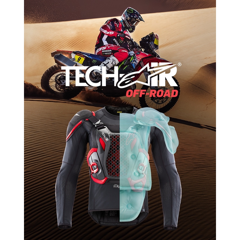 Alpinestars TECH-AIR®OFF-ROAD systeem airbag vest zwart-rood 2 - II. kwaliteit