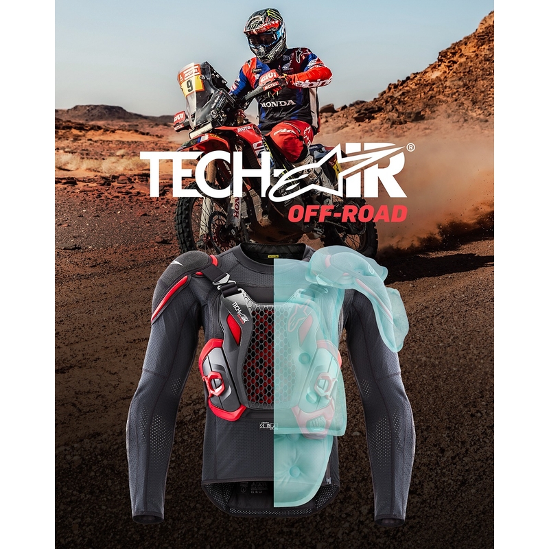 Alpinestars TECH-AIR®OFF-ROAD systeem airbag vest zwart-rood 2 - II. kwaliteit
