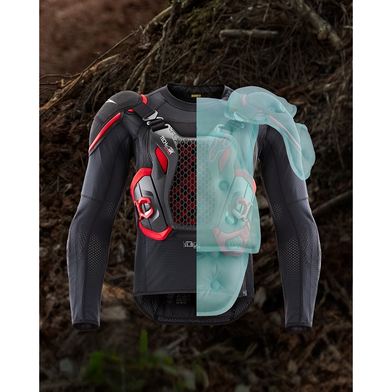 Alpinestars TECH-AIR®OFF-ROAD systeem airbag vest zwart-rood 2 - II. kwaliteit