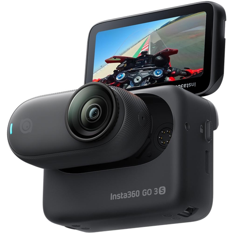 Insta360 GO 3S Actiecamera voor in de helm (POV-bundel) Zwart