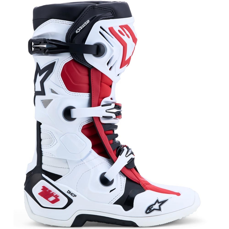 Alpinestars TECH 10 motorcrosslaarzen wit-zwart-rood