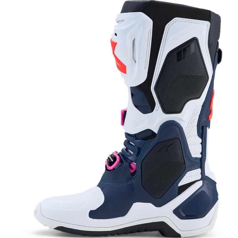Alpinestars TECH 10 Supervented motorcrosslaarzen donkerblauw-wit-zwart-paars