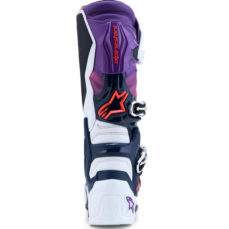 Alpinestars TECH 7 motorcrosslaarzen paars-wit-donkerblauw-fluorrood