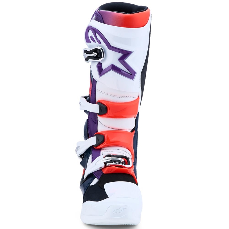 Alpinestars TECH 7 motorcrosslaarzen paars-wit-donkerblauw-fluorrood