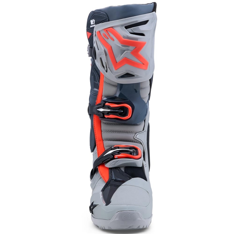 Alpinestars Tech 10 Enduro motorlaarzen Grijs-Donkergrijs-Fluorrood