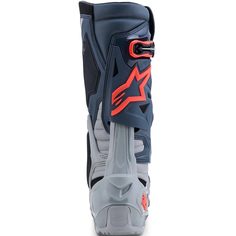 Alpinestars Tech 10 Enduro motorlaarzen Grijs-Donkergrijs-Fluorrood
