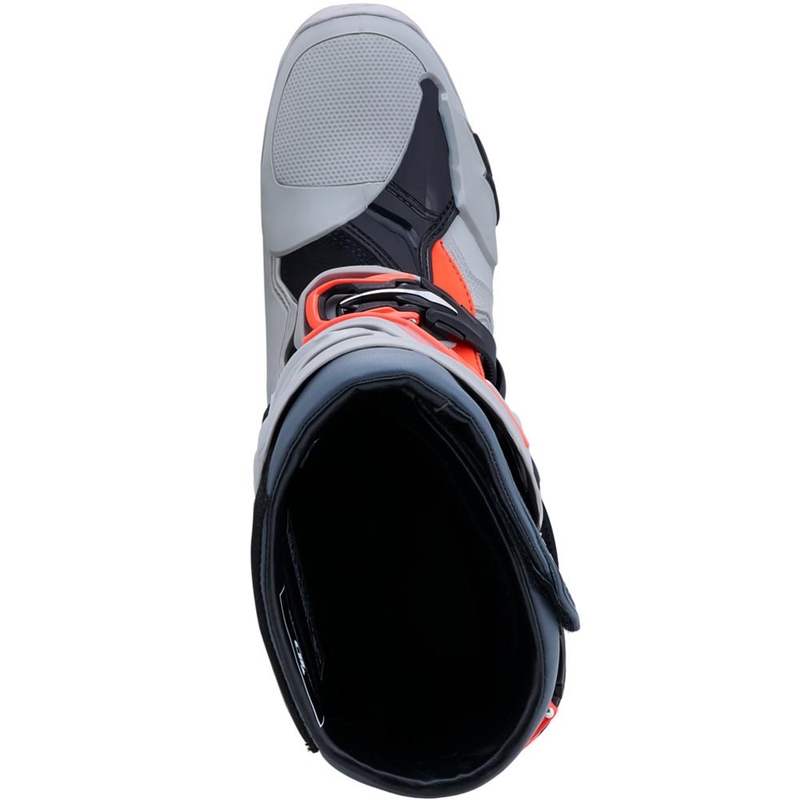 Alpinestars Tech 10 Enduro motorlaarzen Grijs-Donkergrijs-Fluorrood