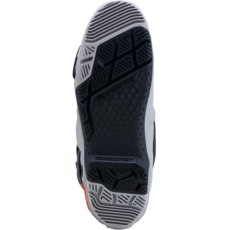 Alpinestars Tech 10 Enduro motorlaarzen Grijs-Donkergrijs-Fluorrood