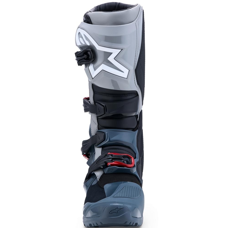 Alpinestars TECH 7 Enduro Drystar motorlaarzen donkergrijs-lichtgrijs-rood
