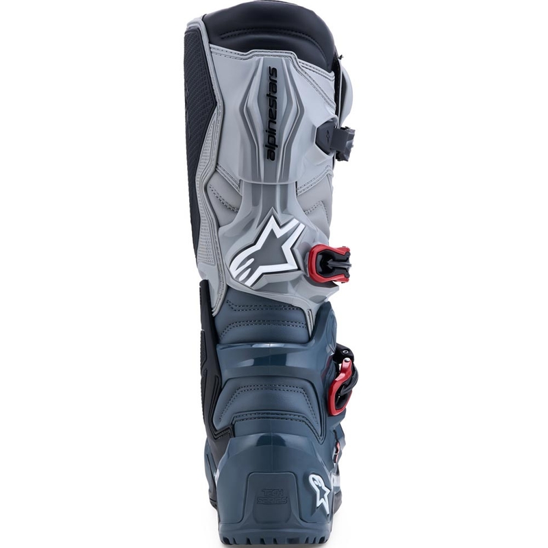 Alpinestars TECH 7 Enduro Drystar motorlaarzen donkergrijs-lichtgrijs-rood