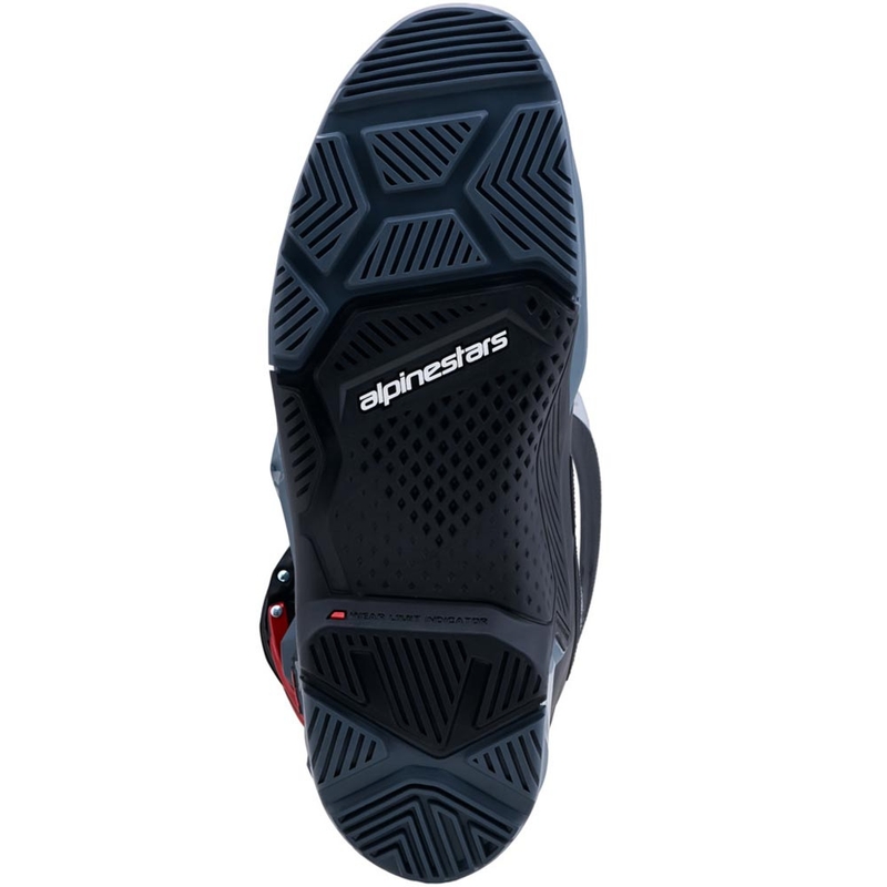 Alpinestars TECH 7 Enduro Drystar motorlaarzen donkergrijs-lichtgrijs-rood