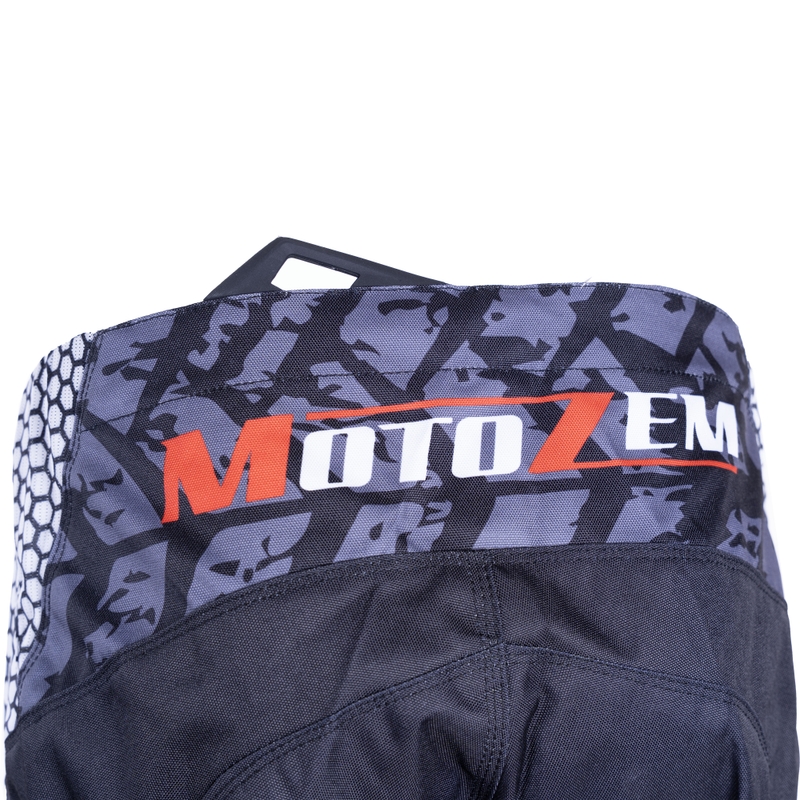 MotoZem Ground MX motorcrossbroek zwart-wit-rood