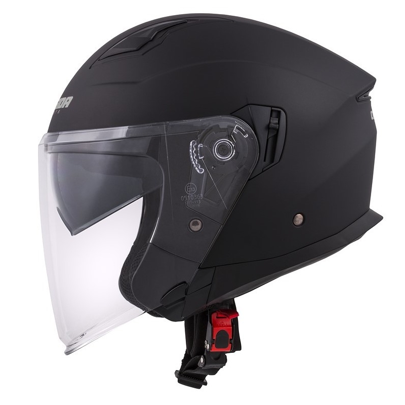 Cassida Jet Tech Open Motorfietshelm Zwart Mat