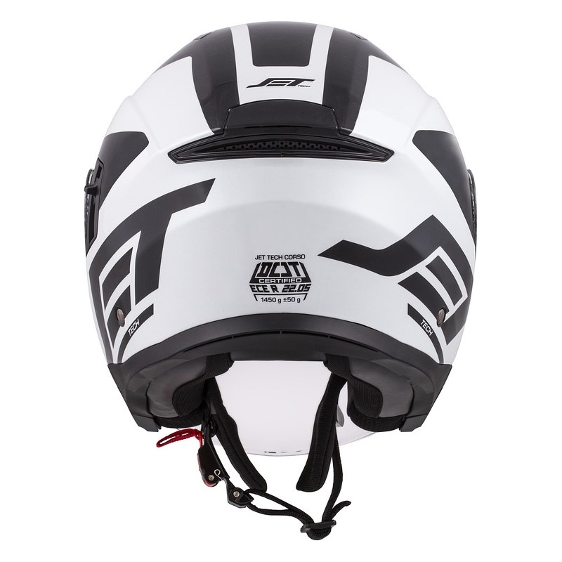 Cassida Jet Tech Corso Open Motorfietshelm Zwart Wit