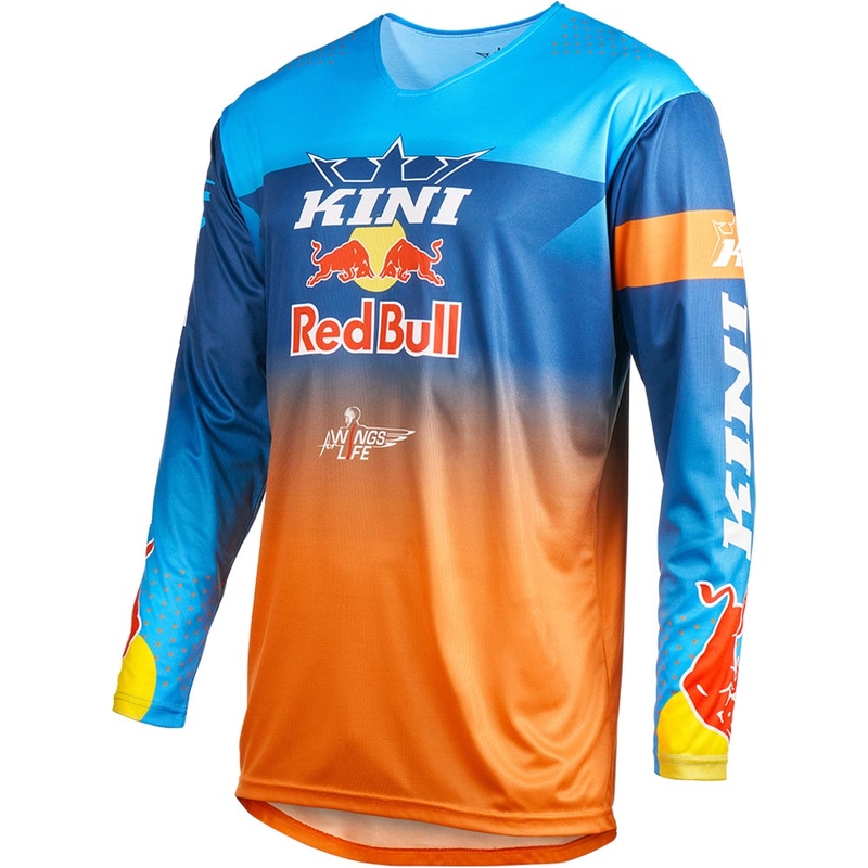 Motocrossshirt KINI Red Bull 1.0 Rallye blauw-oranje