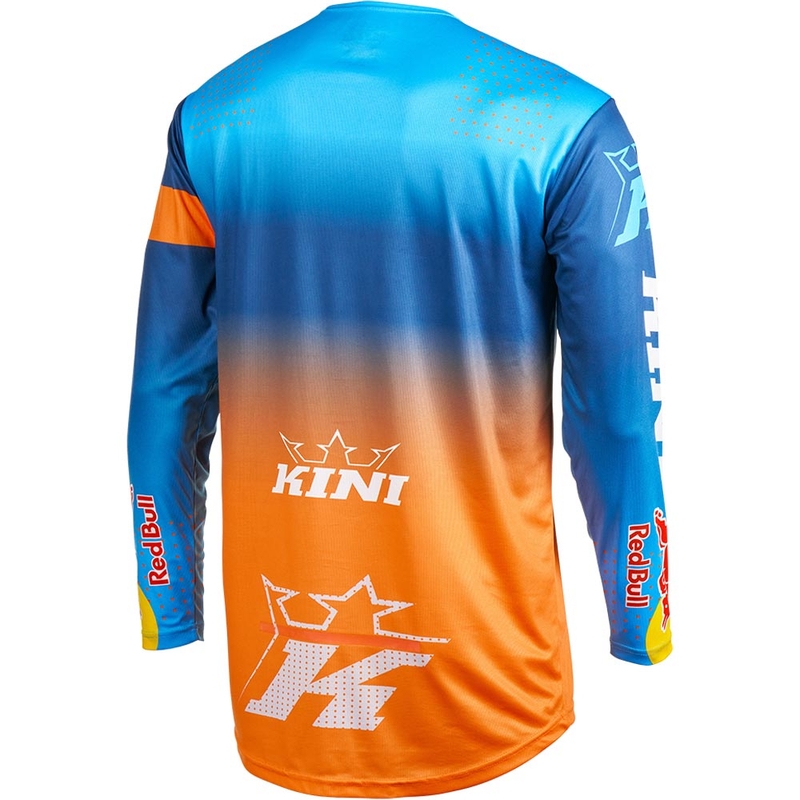 Motocrossshirt KINI Red Bull 1.0 Rallye blauw-oranje
