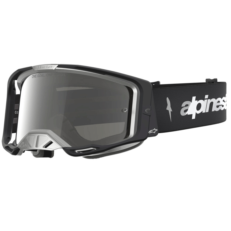 Alpinestars Vision 8 Amber motorcrossbril zwart-zilver