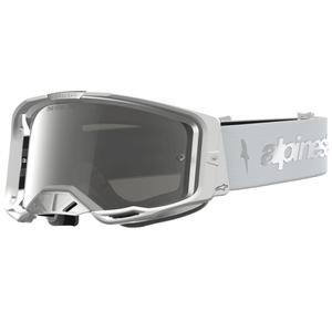 Alpinestars Vision 8 Amber wit-zilveren motorcrossbril