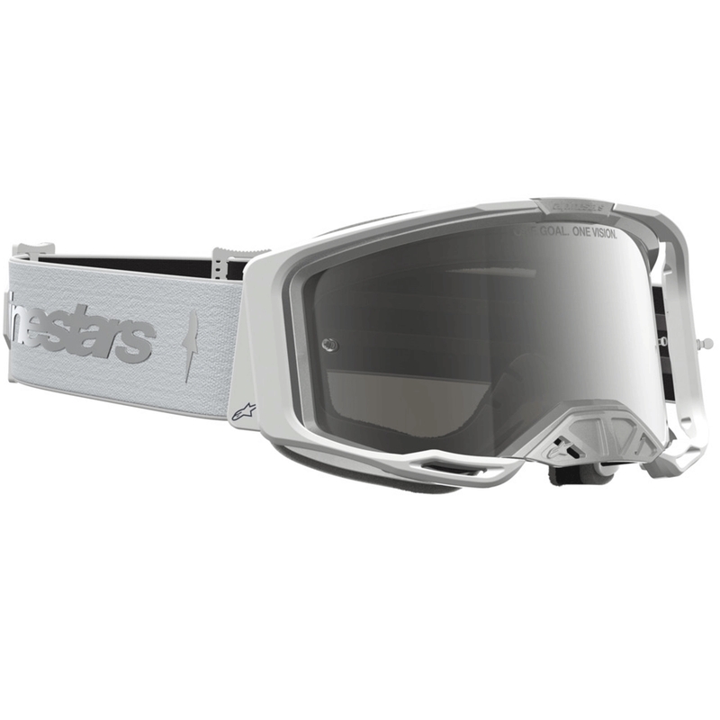 Alpinestars Vision 8 Amber wit-zilveren motorcrossbril