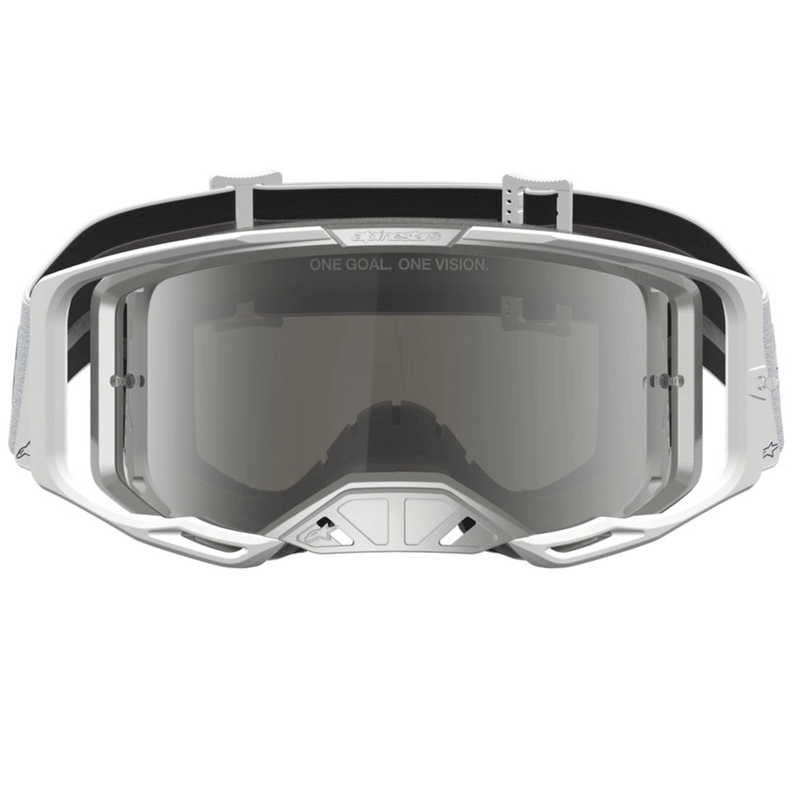 Alpinestars Vision 8 Amber wit-zilveren motorcrossbril