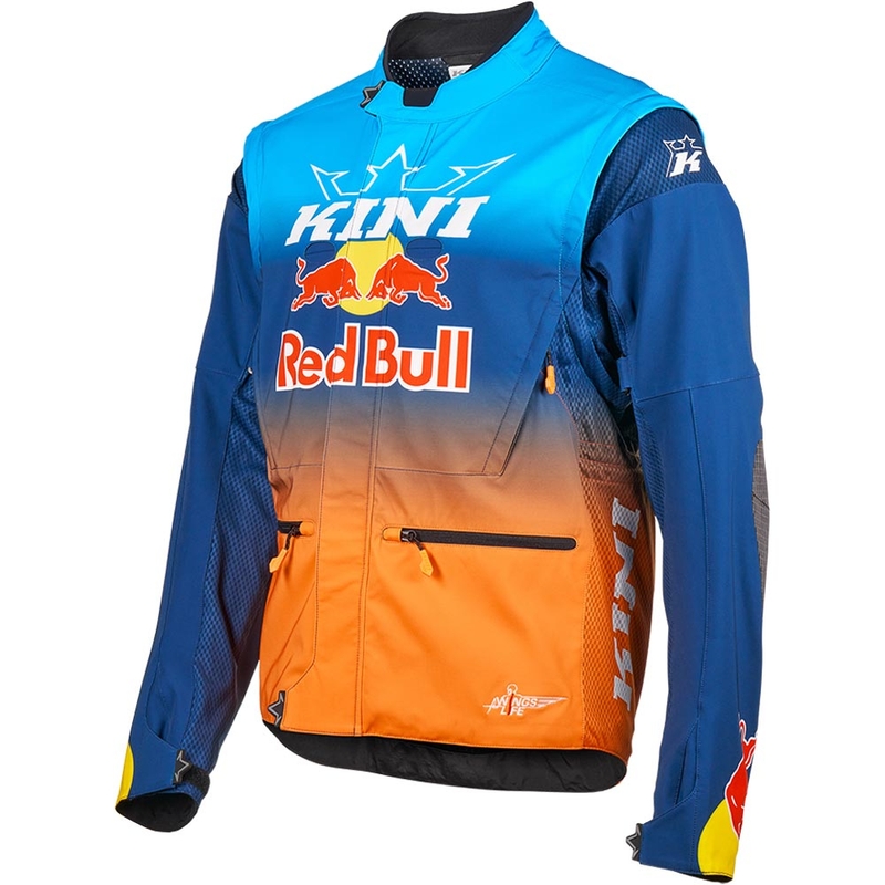 Motocrossjack KINI Red Bull 1.0 Rallye blauw-oranje