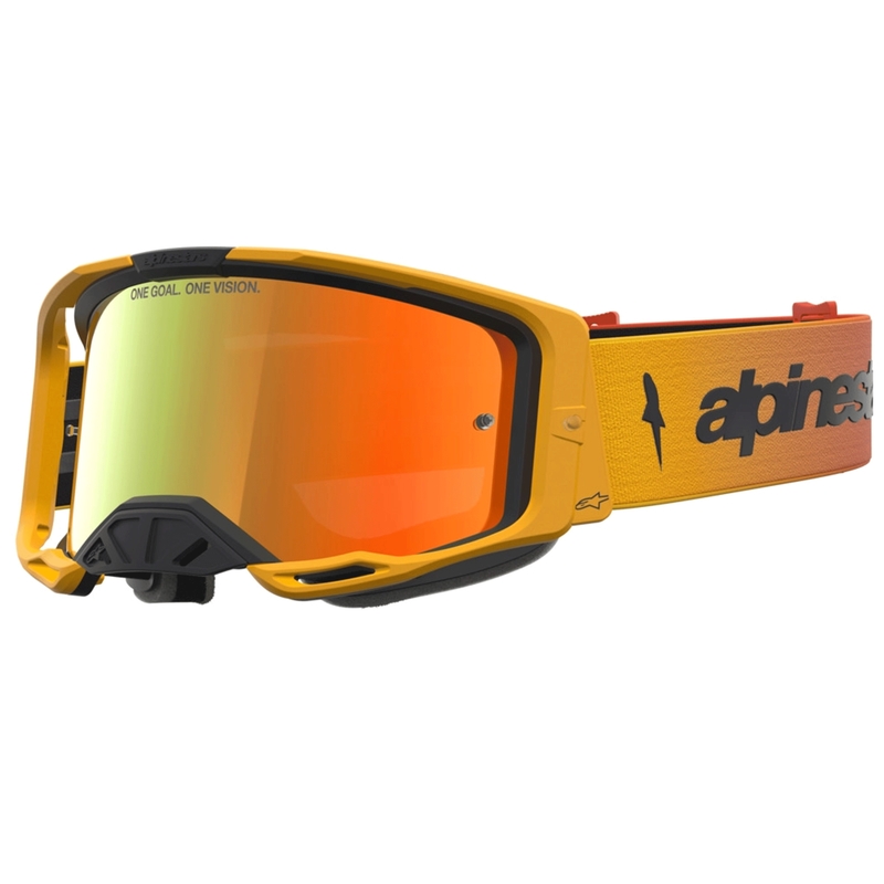 Alpinestars Vision 8 Amber motorcrossbril geel-rood-zwart