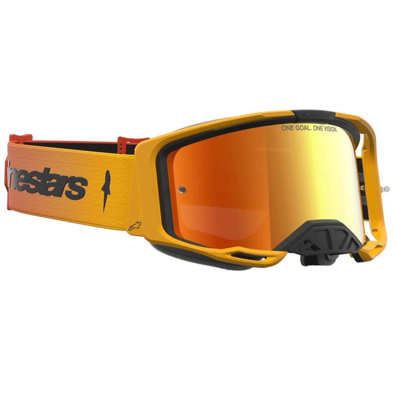 Alpinestars Vision 8 Amber motorcrossbril geel-rood-zwart