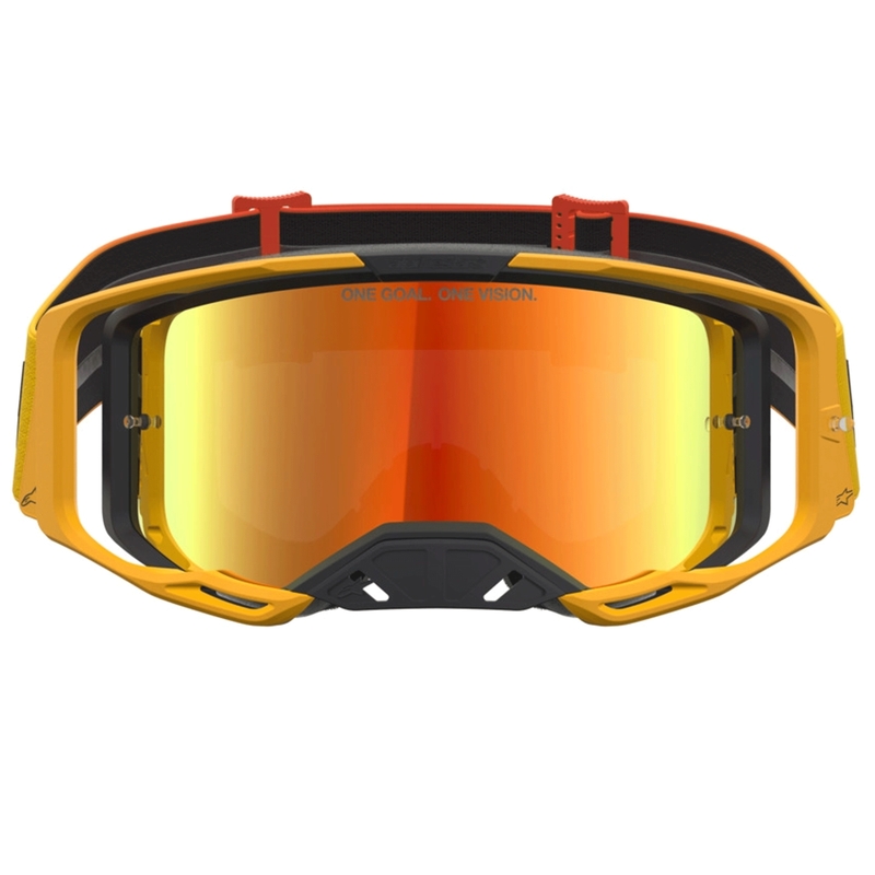 Alpinestars Vision 8 Amber motorcrossbril geel-rood-zwart