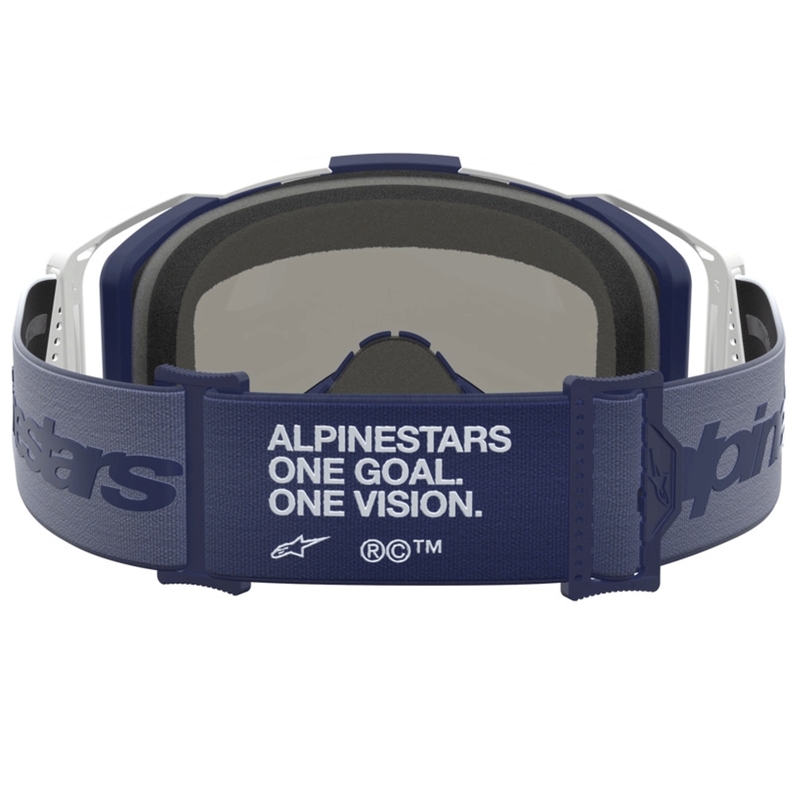 Alpinestars Vision 8 Amber blauw-witte motorcrossbril